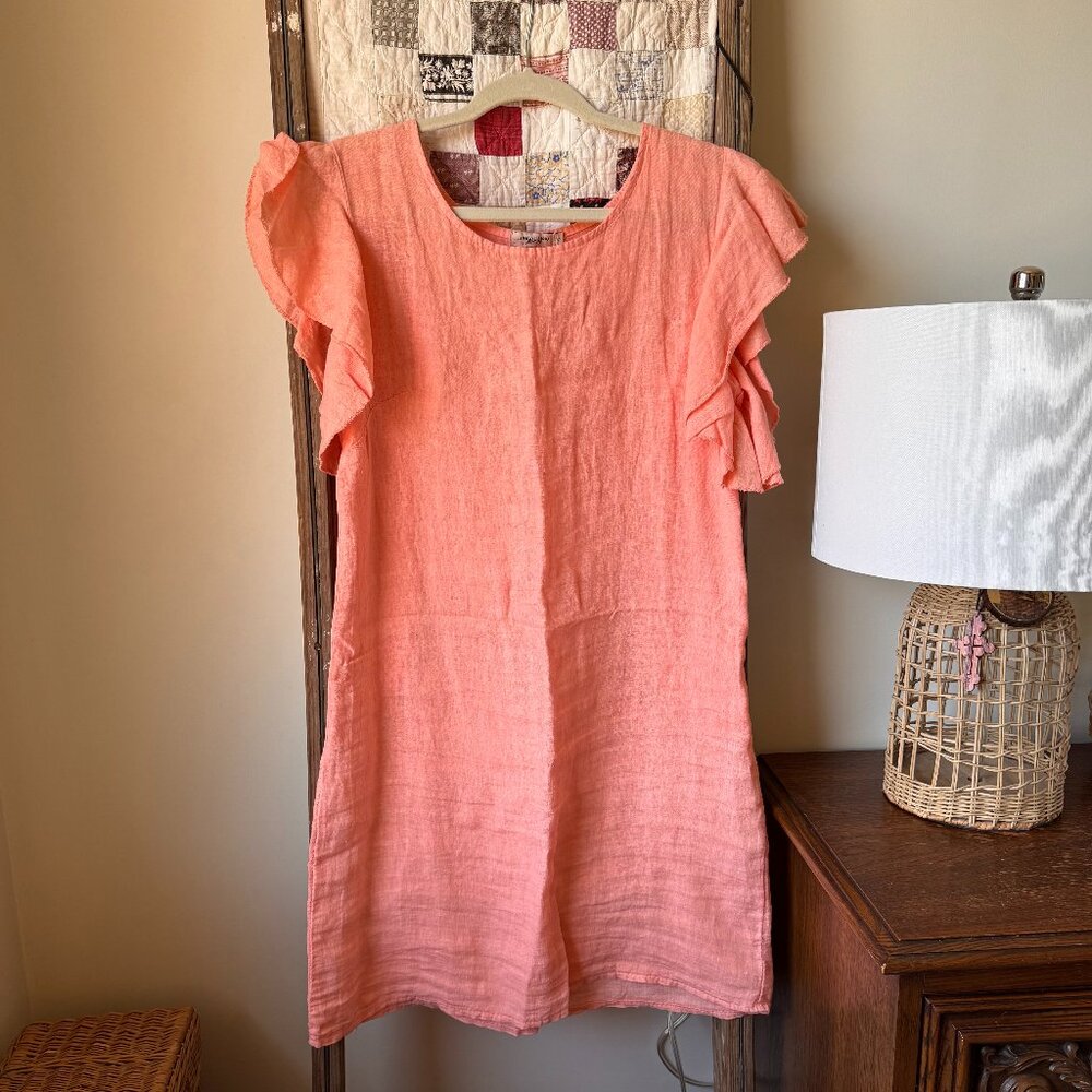 Lungo L'arno 100% Linen Mini Dress